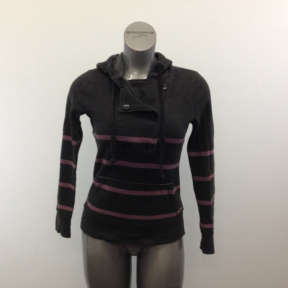 Hurley Hooded Sweatshirt Women's Small Gray Pink - Picture 1 of 5